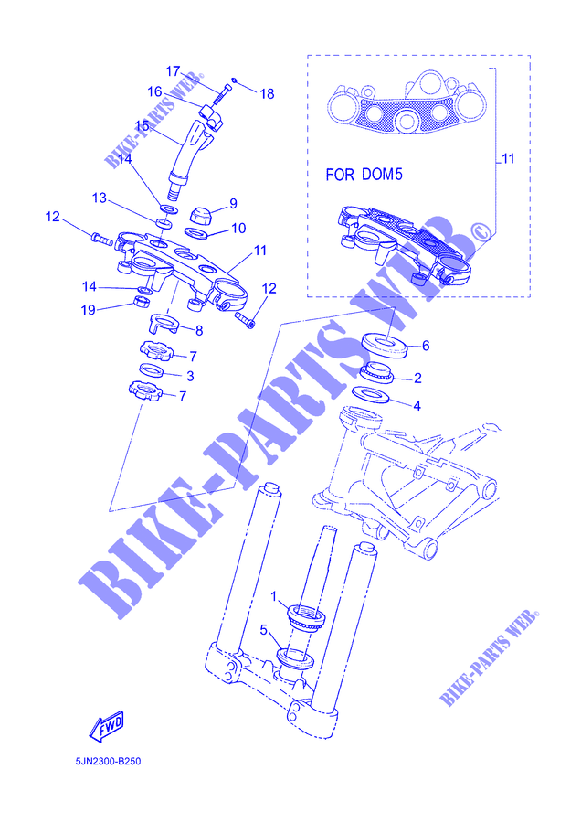 DIRECCION para Yamaha BT1100 2003