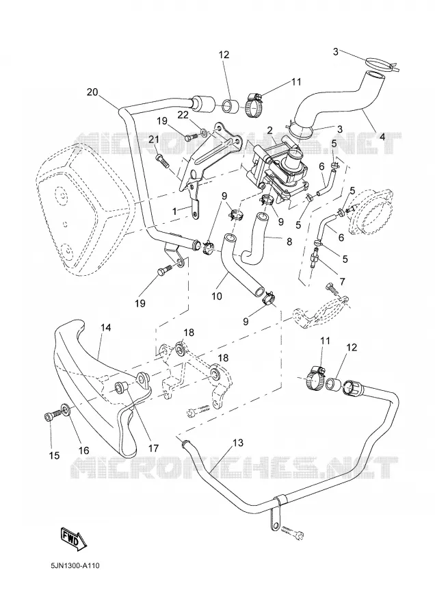 ESCAPE 2 Yamaha MOTO 1100 2004 BULLDOG  BT1100