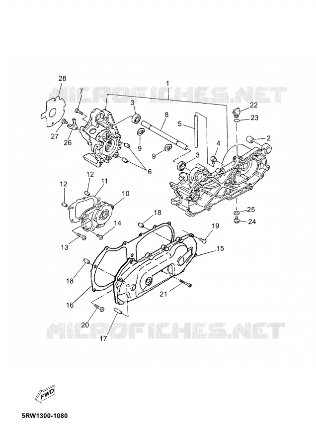 CARTERES CIGÜEÑAL Yamaha SCOOTER 50 2007 JOG  CS50M