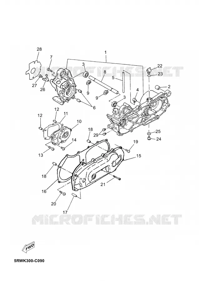 CARTERES CIGÜEÑAL Yamaha SCOOTER 50 2006 JOG  CS50Z