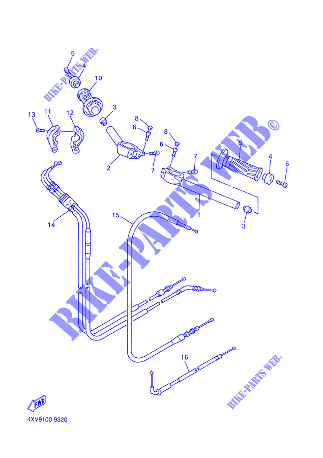 MANILLAR / CABLE para Yamaha YZF-R1 1999