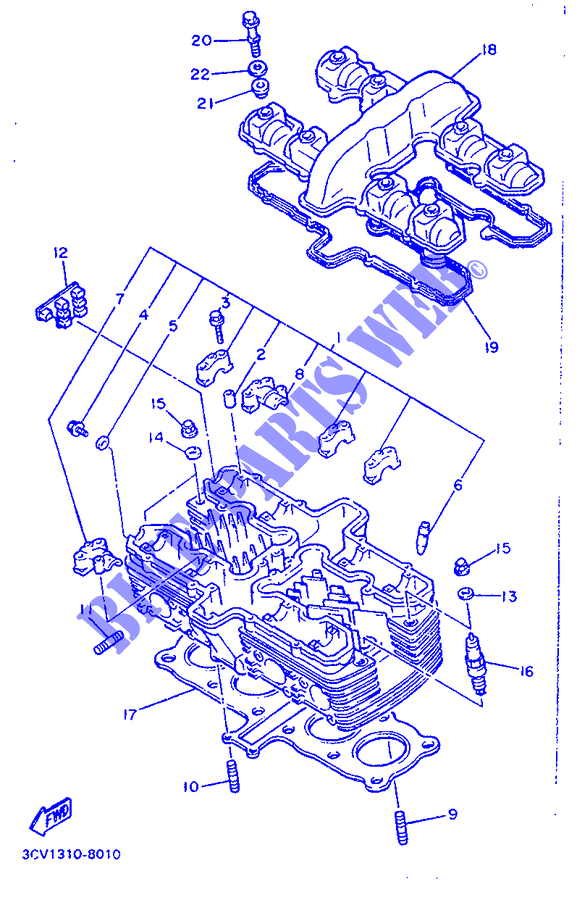 CULATA para Yamaha FJ1200 1988