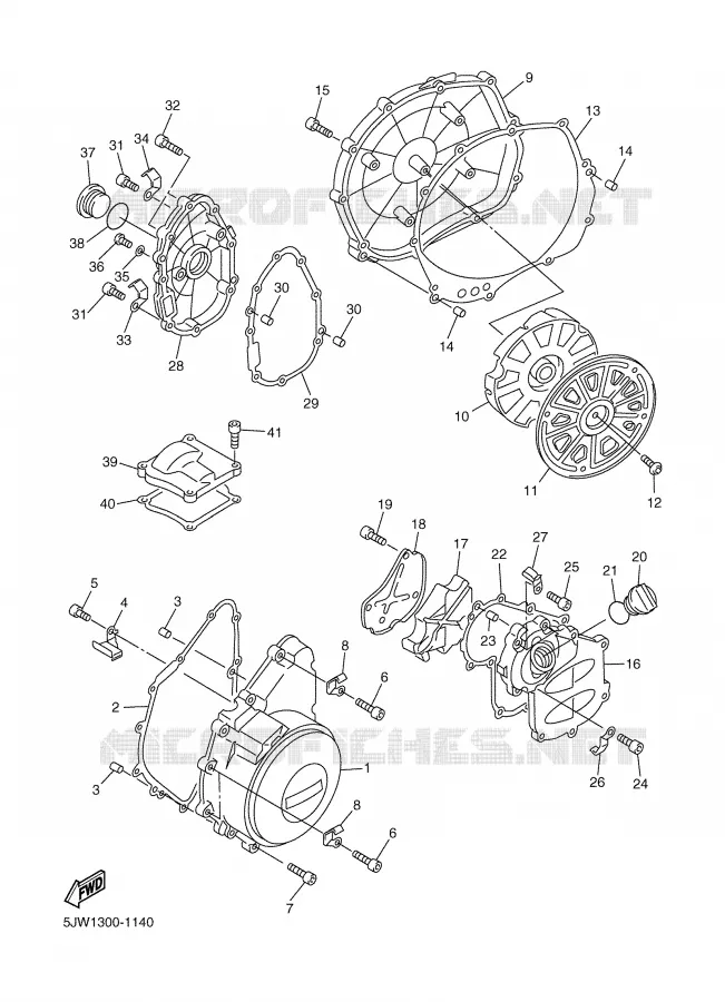 TAPA - MOTOR 1 Yamaha MOTO 1300 2003 FJR ABS  FJR1300A