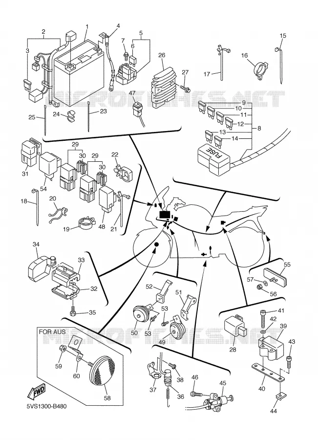 ELECTRICA 2 Yamaha MOTO 1300 2003 FJR ABS  FJR1300A