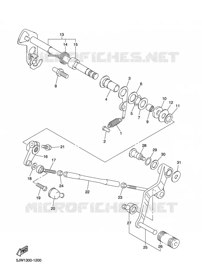 PEDALES SELECTOR Yamaha MOTO 1300 2005 FJR ABS  FJR1300A
