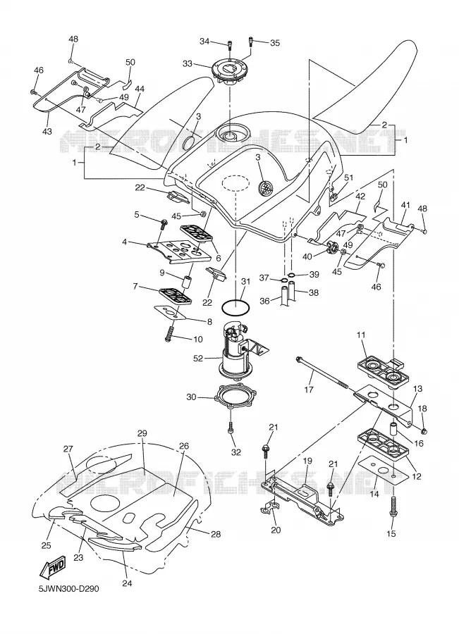 DEPOSITO DE GASOLINA Yamaha MOTO 1300 2005 FJR ABS  FJR1300A