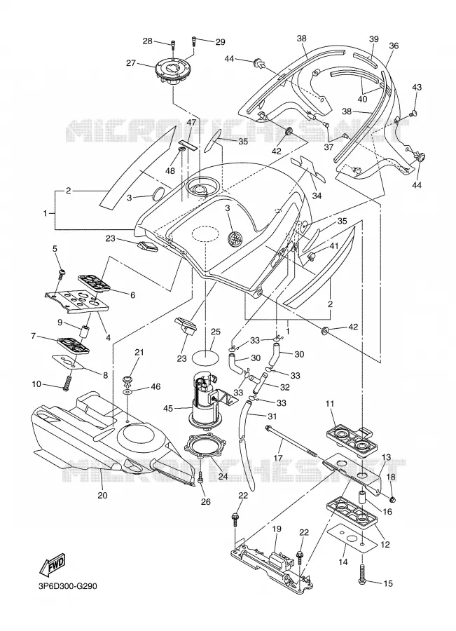DEPOSITO DE GASOLINA Yamaha MOTO 1300 2008 FJR ABS  FJR1300A