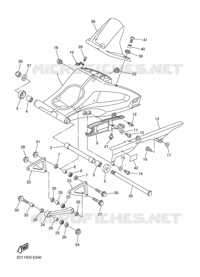 BRAZO DE OSCILACION Yamaha MOTO 1000 2007 FZ1  FZ1-N FAZER _