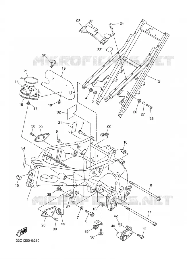 BASTIDOR Yamaha MOTO 1000 2008 FZ1 ABS  FZ1-NA FAZER _