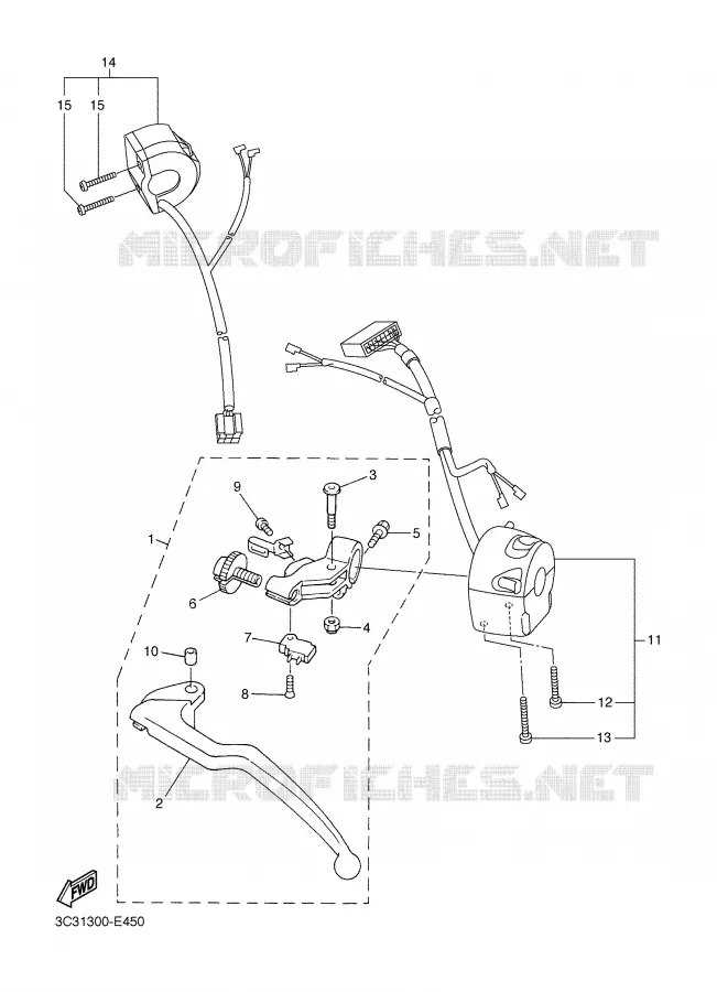 CONMUTADORES / MANETAS Yamaha MOTO 1000 2008 FAZER  FZ1-S