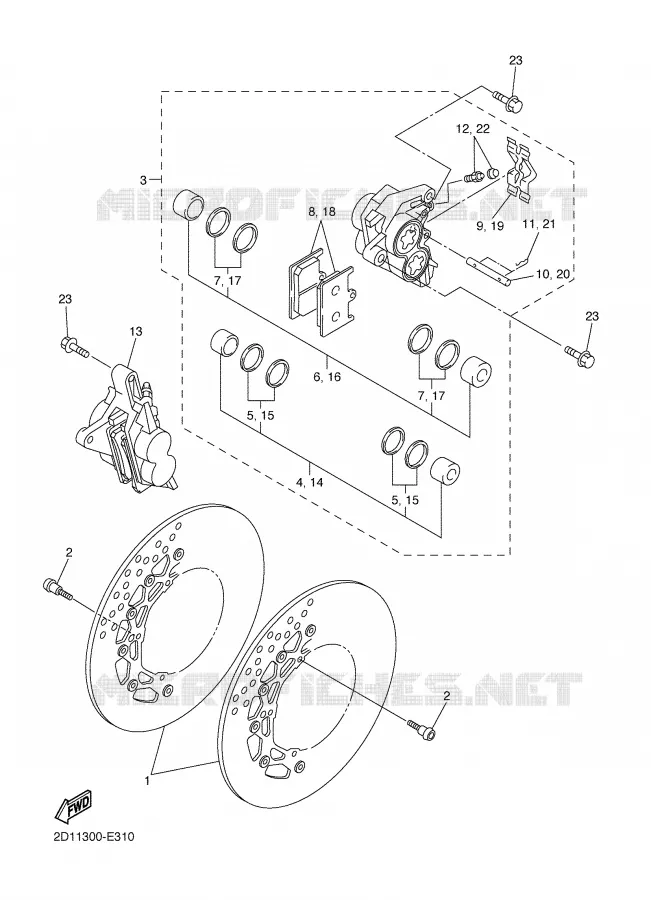 PINZA FRENO DELANTERA Yamaha MOTO 1000 2008 FAZER ABS  FZ1-SA