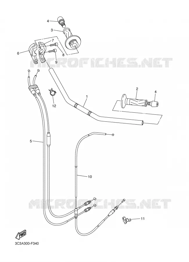 MANILLAR / CABLE Yamaha MOTO 1000 2008 FAZER ABS  FZ1-SA