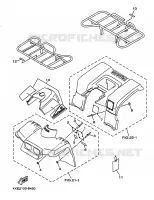 PEGATINA / ETIQUETA 1 para Yamaha YFM250 1999