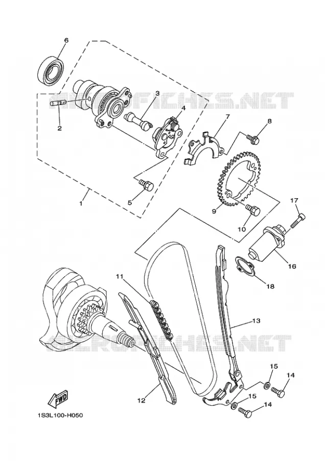 ÁRBOL DE LEVAS / CADENA Yamaha QUAD 700 2010 RAPTOR  YFM700R SE