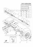 RUEDA TRASERA para Yamaha YXR700F 2009