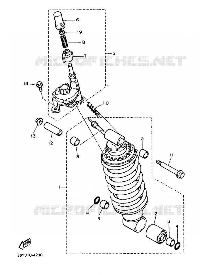 AMORTIGUADOR TRASERO Yamaha MOTO 750 1986 FZ  FZ750