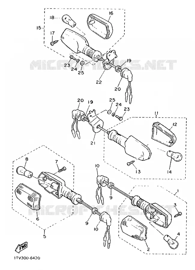 INTERMITENTE Yamaha MOTO 750 1987 FZ  FZ750