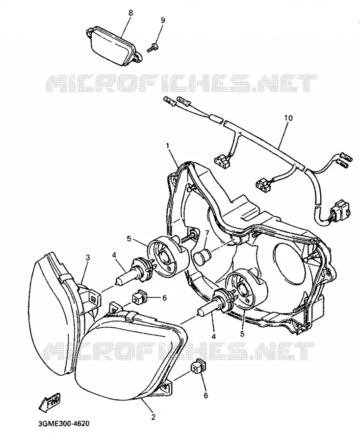 ALTERNATIVA FARO - FOR OCEANIA Yamaha MOTO 1000 1995 FZR  FZR1000G