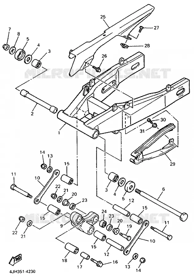 BRAZO DE OSCILACION Yamaha MOTO 600 1995 FZR  FZR600R