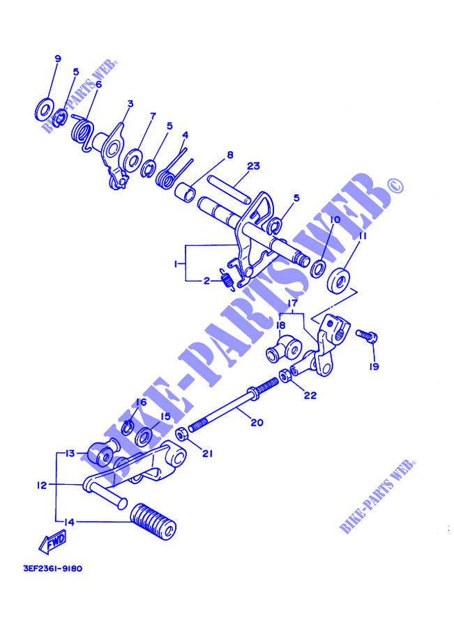 PEDALES SELECTOR para Yamaha XV1100 1996