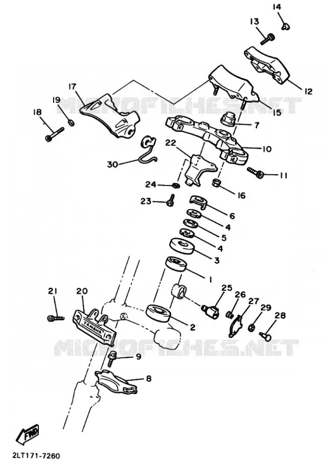 DIRECCION Yamaha MOTO 1200 1994 VMAX  VMX12 VMX12F VMAX