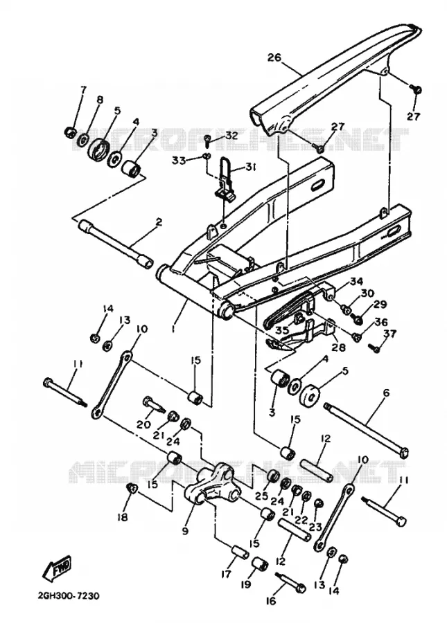 BRAZO DE OSCILACION Yamaha MOTO 1000 1987 FZR  FZR1000