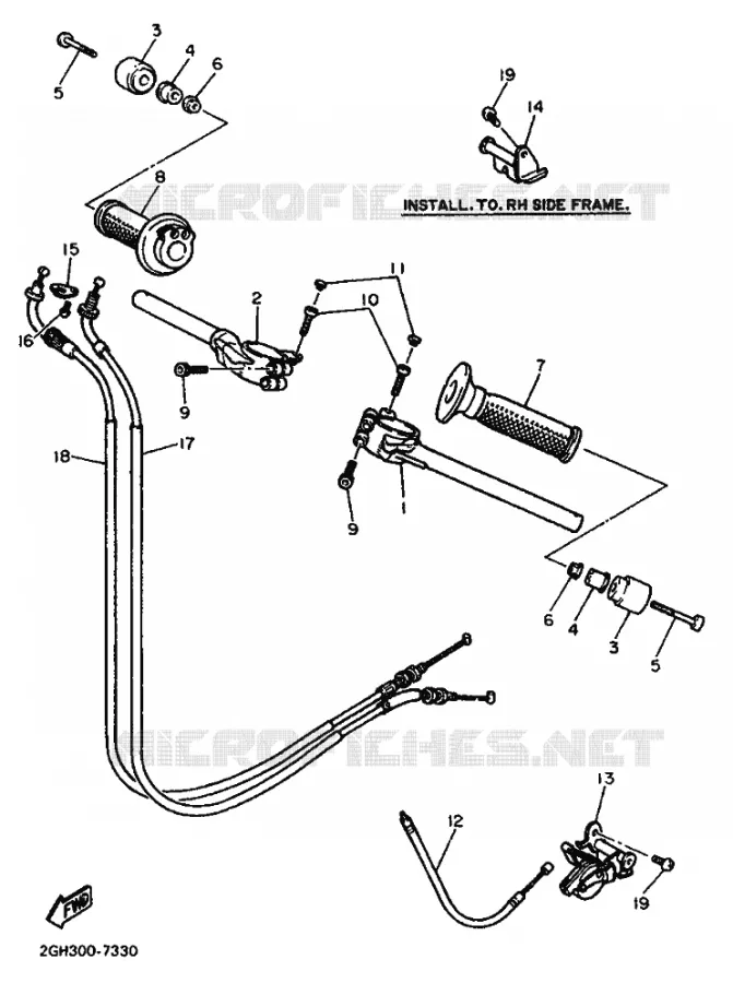 MANILLAR / CABLE Yamaha MOTO 1000 1987 FZR  FZR1000