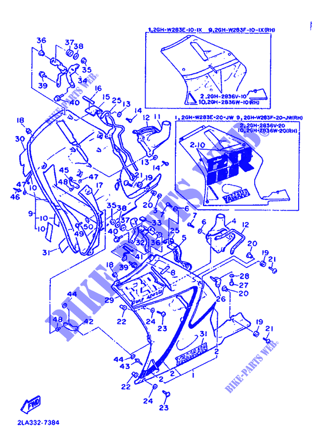 CUBIERTA 2 para Yamaha FZR1000 1987