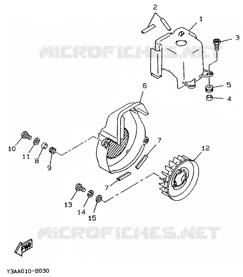 TAPA REFRIGERACIÓN / VENTILADOR Yamaha SCOOTER 50 1992 BOOSTER  CW50