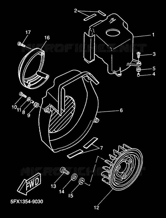 TAPA REFRIGERACIÓN / VENTILADOR Yamaha SCOOTER 50 2000 BW'S  CW50