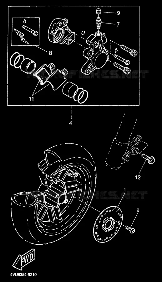PINZA FRENO DELANTERA Yamaha SCOOTER 50 2000 BW'S  CW50