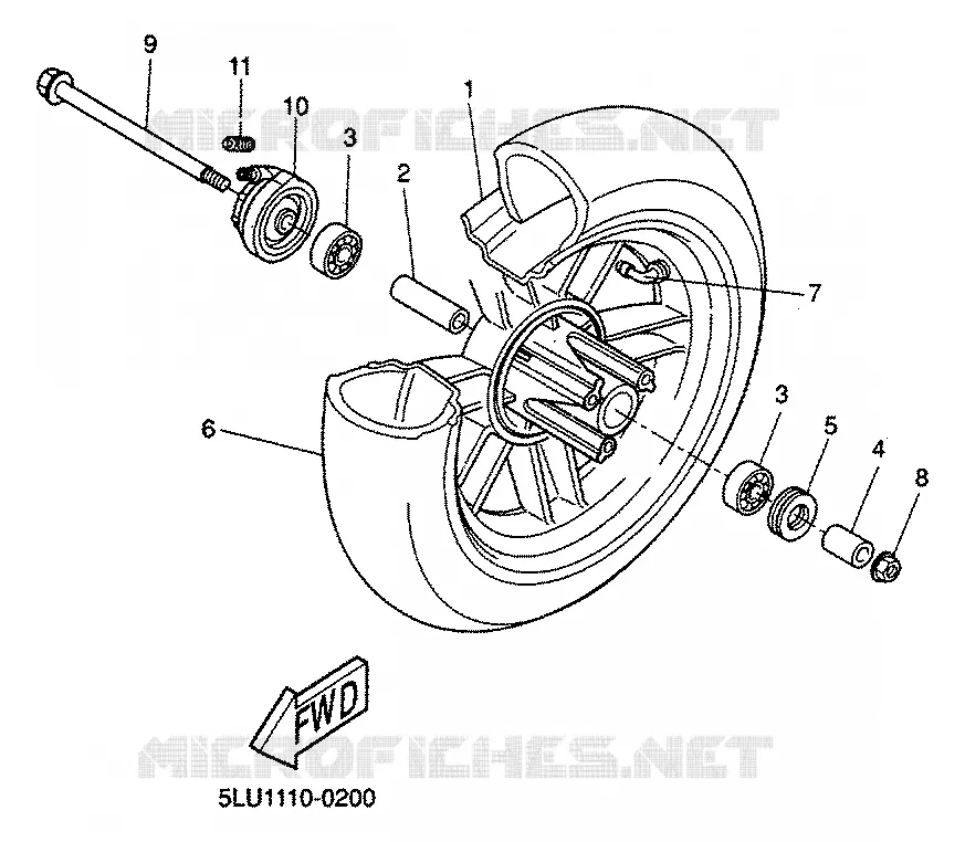 RUEDA DELANTERA Yamaha SCOOTER 50 2000 BW'S  CW50