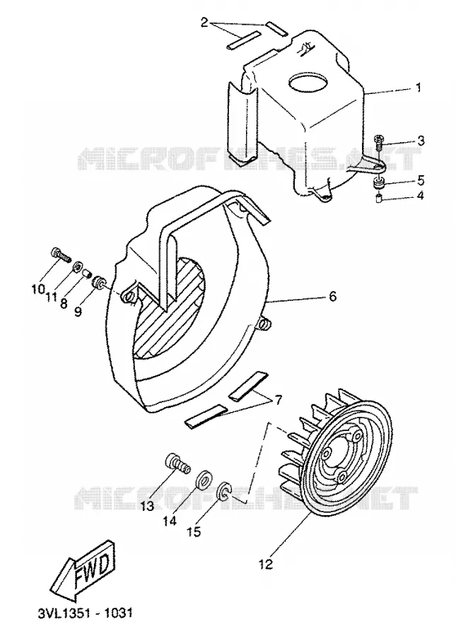 TAPA REFRIGERACIÓN / VENTILADOR Yamaha SCOOTER 50 2000 BW'S  CW50