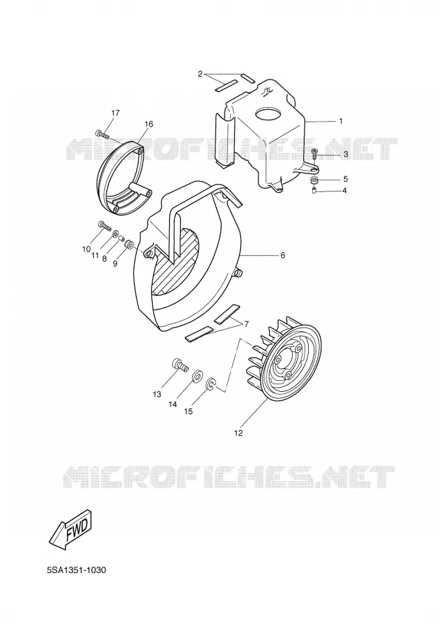 TAPA REFRIGERACIÓN / VENTILADOR Yamaha SCOOTER 50 2001 BOOSTER  CW50