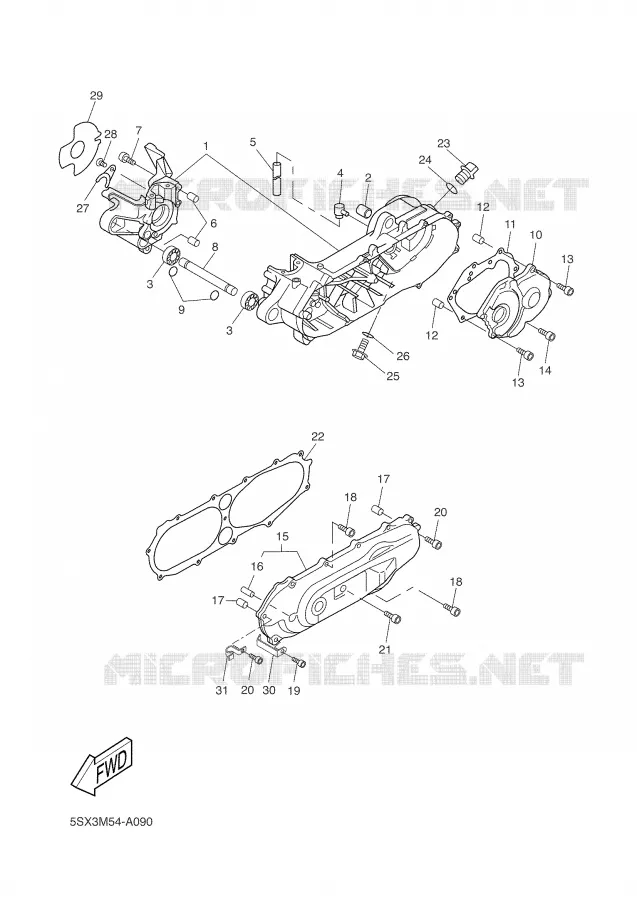 CARTERES CIGÜEÑAL Yamaha SCOOTER 50 2001 BOOSTER  CW50