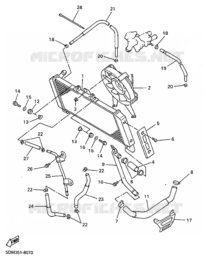 RADIADOR / MANGUERAS Yamaha MOTO 600 1998 FAZER  FZS600