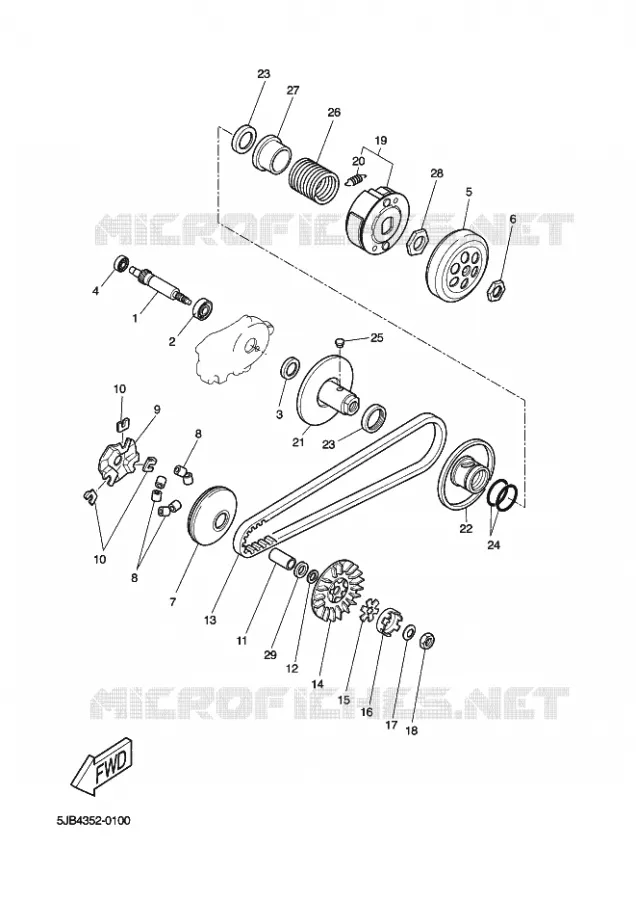 EMBRAGUE DE ARRANQUE Yamaha SCOOTER 50 2003 FLIPPER  YH50 FLIPPER