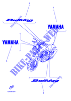 PEGATINA / ETIQUETA para Yamaha BT1100 2002