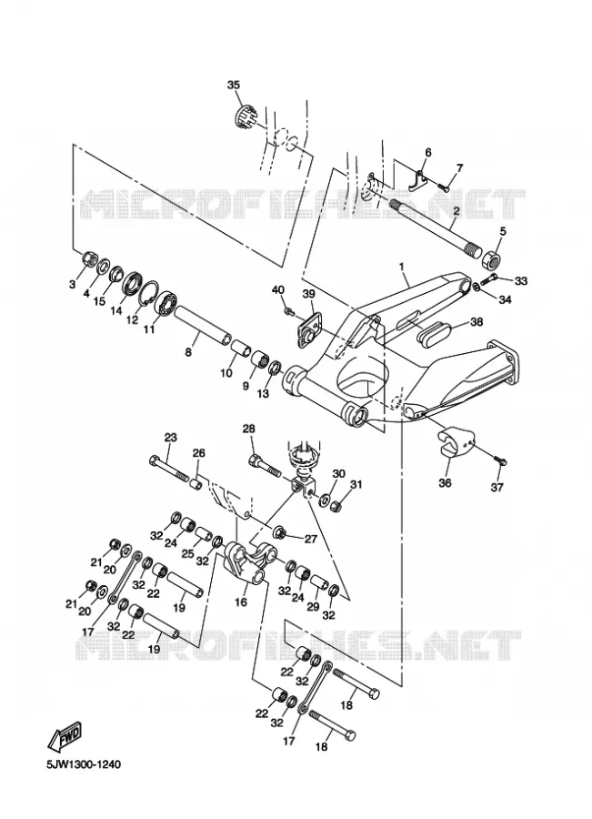 BRAZO DE OSCILACION Yamaha MOTO 1300 2002 FJR  FJR1300