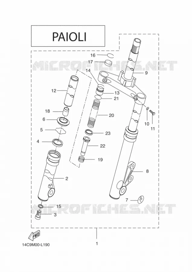 HORQUILLA 1 Yamaha SCOOTER 50 2004 BOOSTER  CW50N