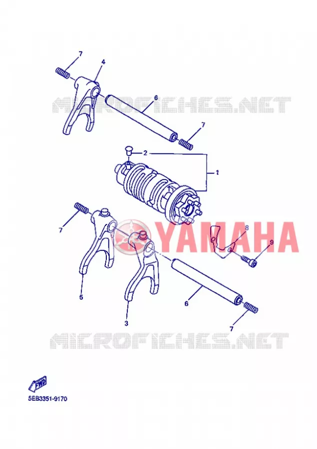 TAMBOR SELECTOR CAMBIO / HORQUILLAS Yamaha MOTO 600 2004 FAZER  FZ6-S FZ6-SS FZ6