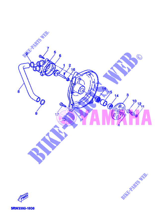 BOMBA DE AGUA / MANGUERAS para Yamaha CS50Z MACH G LIQUIDE 2008