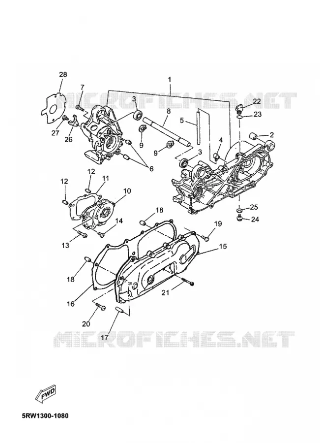 CARTERES CIGÜEÑAL Yamaha SCOOTER 50 2010 MACH  CS50 MACH G AIR