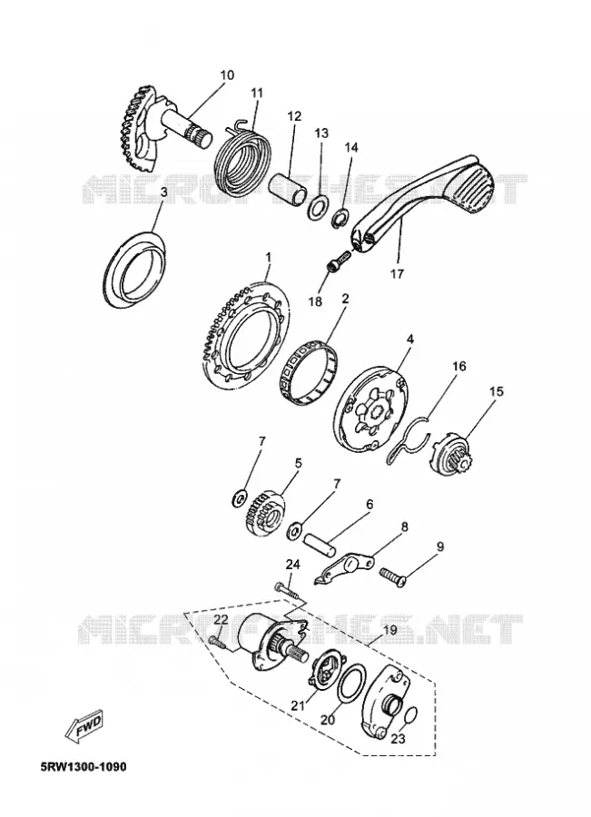 MOTOR ARRANQUE Yamaha SCOOTER 50 2010 MACH  CS50Z MACH G LIQUIDE