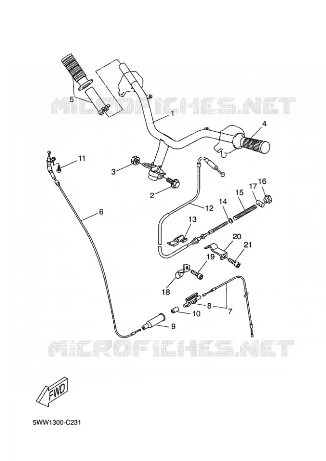 MANILLAR / CABLE Yamaha SCOOTER 50 2011 BOOSTER  CW50
