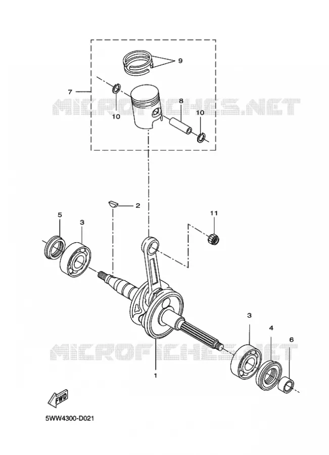 CIGUEÑAL / PISTÓN Yamaha SCOOTER 50 2011 STUNT NAKED  EW50N STUNT NAKED
