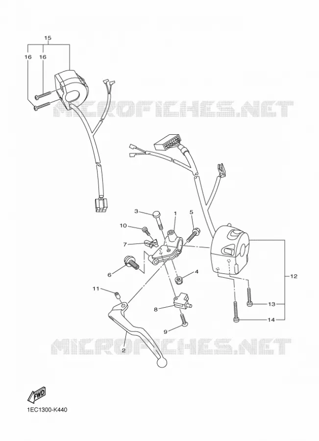 CONMUTADORES / MANETAS Yamaha MOTO 1000 2012 FZ1 ABS  FZ1-NA