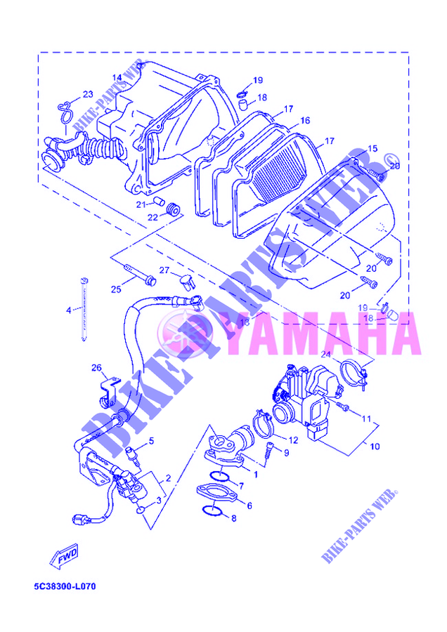 ADMISION para Yamaha MBK OVETTO 50 4 TEMPS 2012