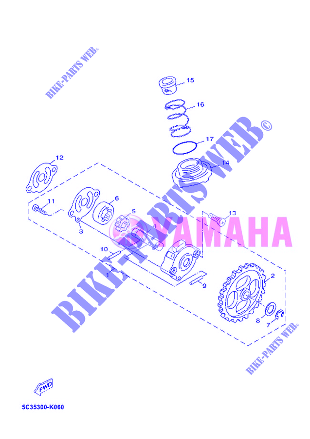 BOMBA DE OLIO para Yamaha MBK OVETTO 50 4 TEMPS 2012