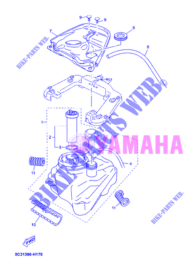 DEPOSITO DE GASOLINA para Yamaha MBK OVETTO 50 4 TEMPS 2012